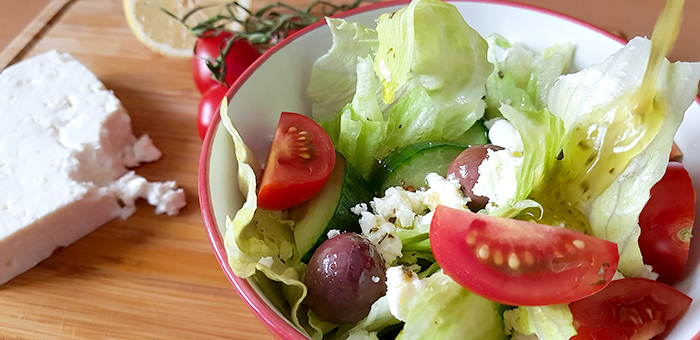 All the ingredients in the salad shown are low FODMAP